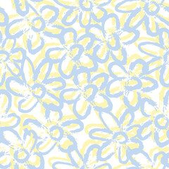 Floral Brush strokes Seamless Pattern Design