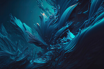 Fototapeta na wymiar blue abstract wave wallpaper, blue wave background