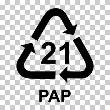 Paper symbol, ecology recycling sign isolated on white background. Package waste icon