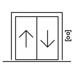 Lift elevator icon, graphic design entrance sign, building doorway symbol vector illustration