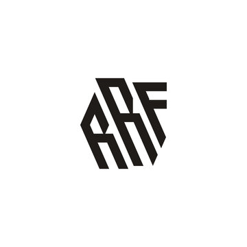 RRF typography letter monogram logo design