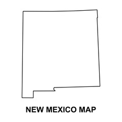 New Mexico map, united states of america. Flat concept icon symbol vector illustration