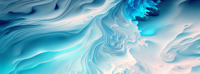 Fototapeta na wymiar blue pastel abstract wave panoramic wallpaper