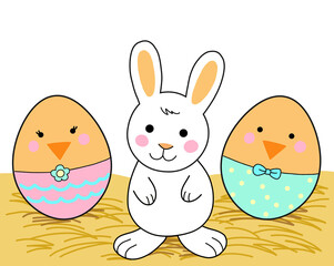 Happy Easter holiday celebration concept.