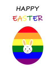 Happy Easter gay pride holiday celebration concept.