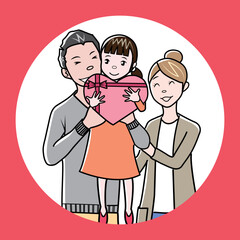 バレンタインデーの親子