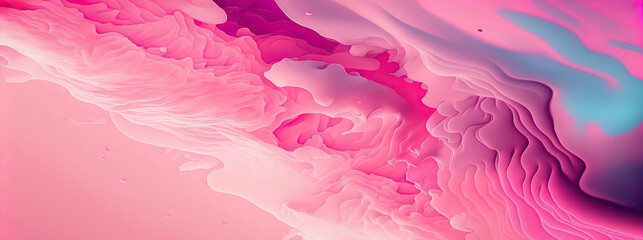 Fototapeta na wymiar Beautiful pink pastel abstract wave panoramic wallpaper