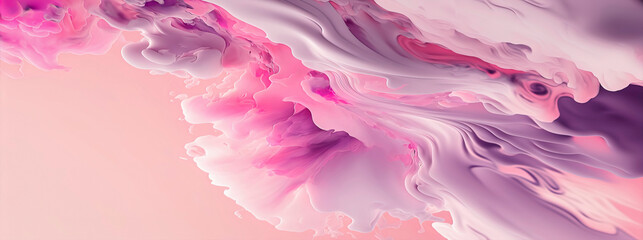Obraz premium Beautiful pink pastel abstract wave panoramic wallpaper