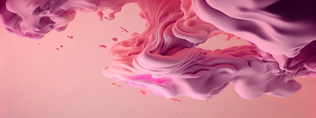 Obraz na płótnie Canvas Beautiful pink pastel abstract wave panoramic wallpaper