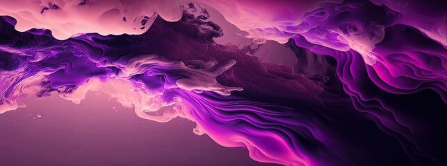 Purple pastel panoramic wallpaper, abstract wave with purple pastel color