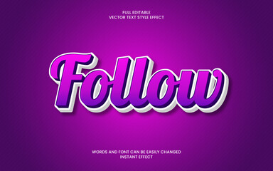 Fototapeta premium Follow Text Effect