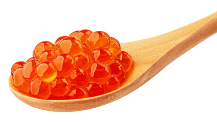 red Caviar, isolated on white background, clipping path, full depth of field
