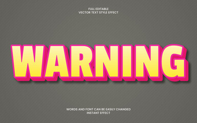 Warning Text Effect