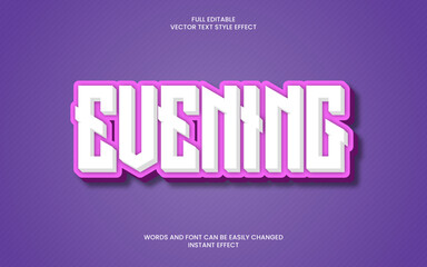 Evening Text Effect