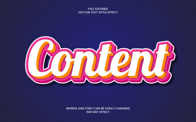 Content Text Effect