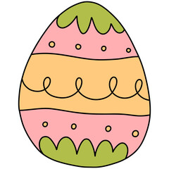 Cute Easter Egg, Bunny Easter Hunt Egg, Easter Elements