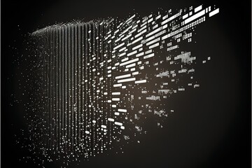 falling binary codes corner design template. Generative AI