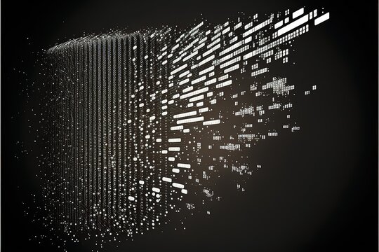 falling binary codes corner design template. Generative AI