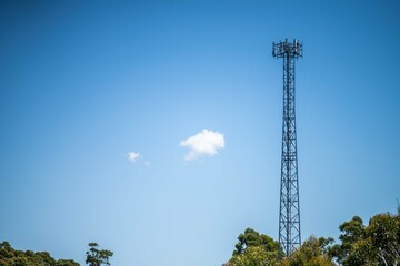 australian mobile tower in the bush and outback