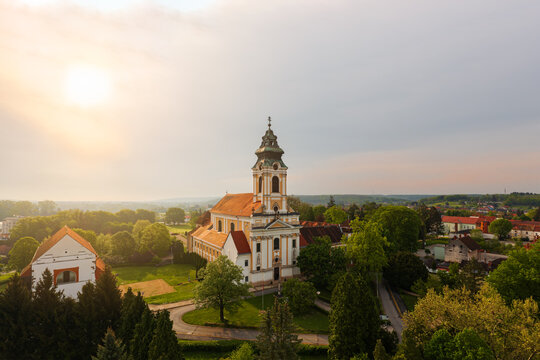Cistercian abbey in Szentgotthard town West hungary. Historical relegious building from middle ages. Founded by Trois Fontaines with III. Bela hungarian king.