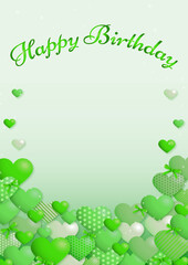 誕生日のフレーム 緑