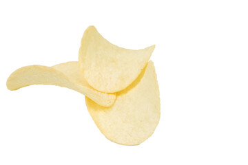 Three goldish deliciouse potato chips.
