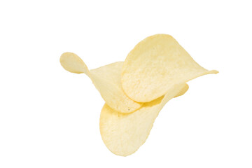 Three goldish deliciouse potato chips.