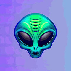 Alien flat design, Alien vector art