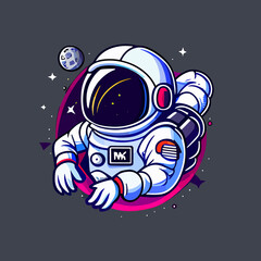Astronaut flat design, vector art, Astronaut icon
