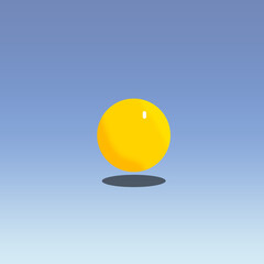 Yellow ball Bouncing on The Floor