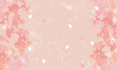 桜の水彩風　春の背景イラスト