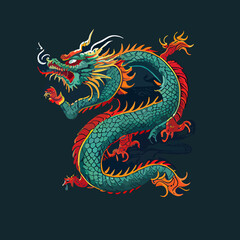 Fototapeta premium chinese dragon illustration