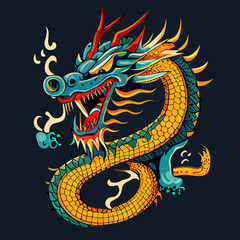 Fototapeta premium chinese dragon illustration