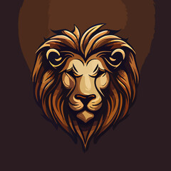 Lion flat design, vector art, Lion icon