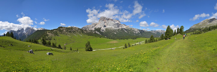 Fototapeta na wymiar Panorama Plätzwiese in Südtirol