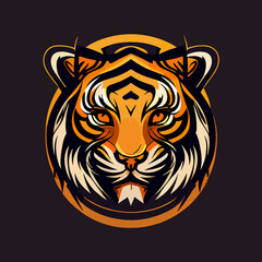 Tiger flat design, vector art, tiger icon