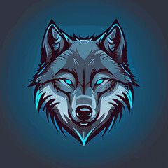 wolf flat design, vector art, wolf icon