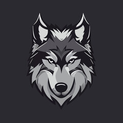 wolf flat design, vector art, wolf icon