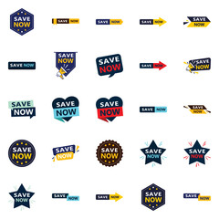 25 Versatile Typographic Banners for promoting savings across platforms