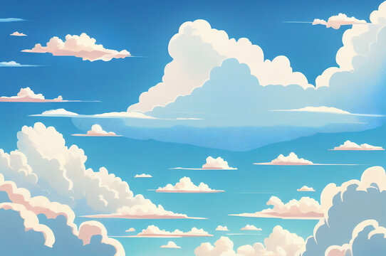 Blue Sky Parallax Background