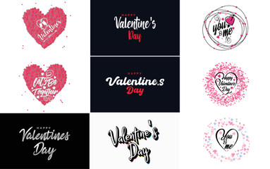 Fototapeta na wymiar Happy Valentine's Day greeting background in papercut realistic style paper clouds. flying realistic heart on a string; pink banner party invitation template