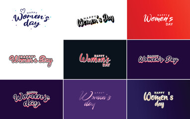 Fototapeta na wymiar International Women's Day banner template with a gradient color scheme and a feminine symbol vector illustration