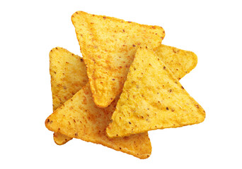 Delicious nachos chips cut out