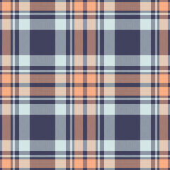 Plaid seamless pattern. Check fabric texture. Vector textile print.