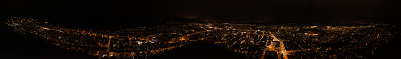 night town Freiburg im Breisgau  panorama