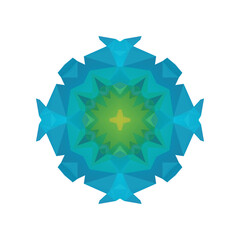 Abstract flower and vibrant shapes concept