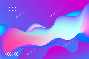 abstract background vector with colorful gradient and wave effect for landing page website and flyer