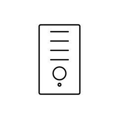 cpu icon. outline icon
