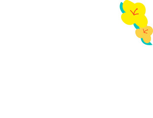 big heart and yellow flower