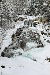 Fototapeta na wymiar Cloudland Waterfall - White Mountains - New Hampshire